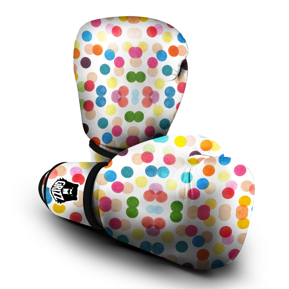 Abstract Colorful Polka Dots Print Pattern Boxing Gloves-grizzshop