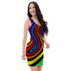 Abstract Colorful Psychedelic Bodycon Dress-grizzshop