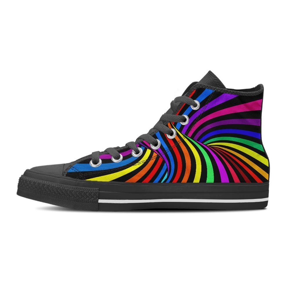 Abstract Colorful Psychedelic Women's High Top Shoes-grizzshop