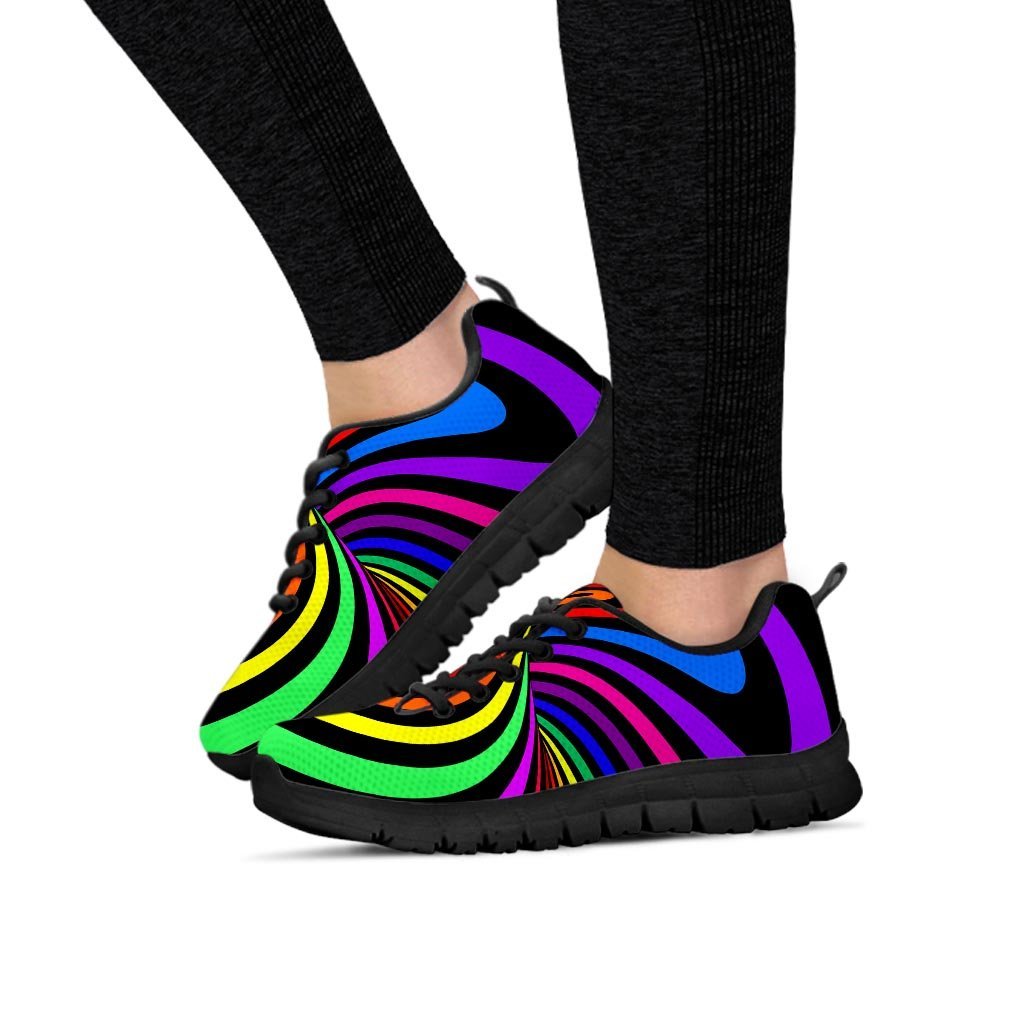 Abstract Colorful Psychedelic Women's Sneakers-grizzshop