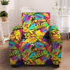 Abstract Comic Bubble Graffiti Print Armchair Cover-grizzshop