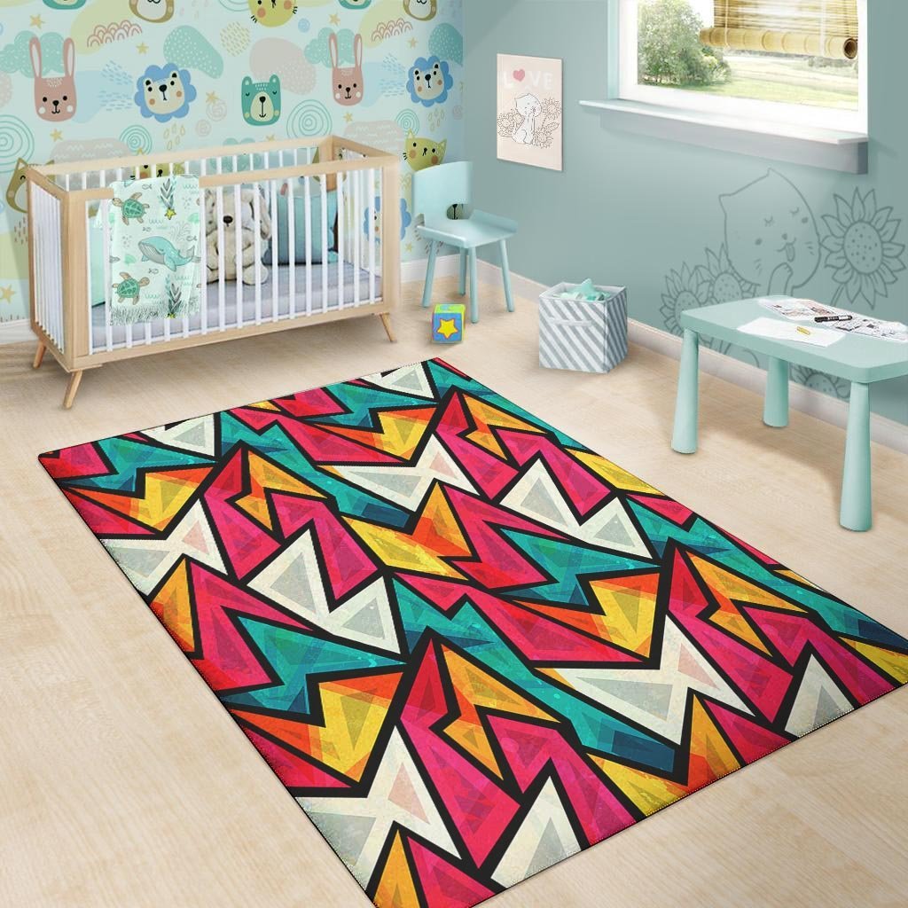 Abstract Geometric Colorful Floor Mat-grizzshop