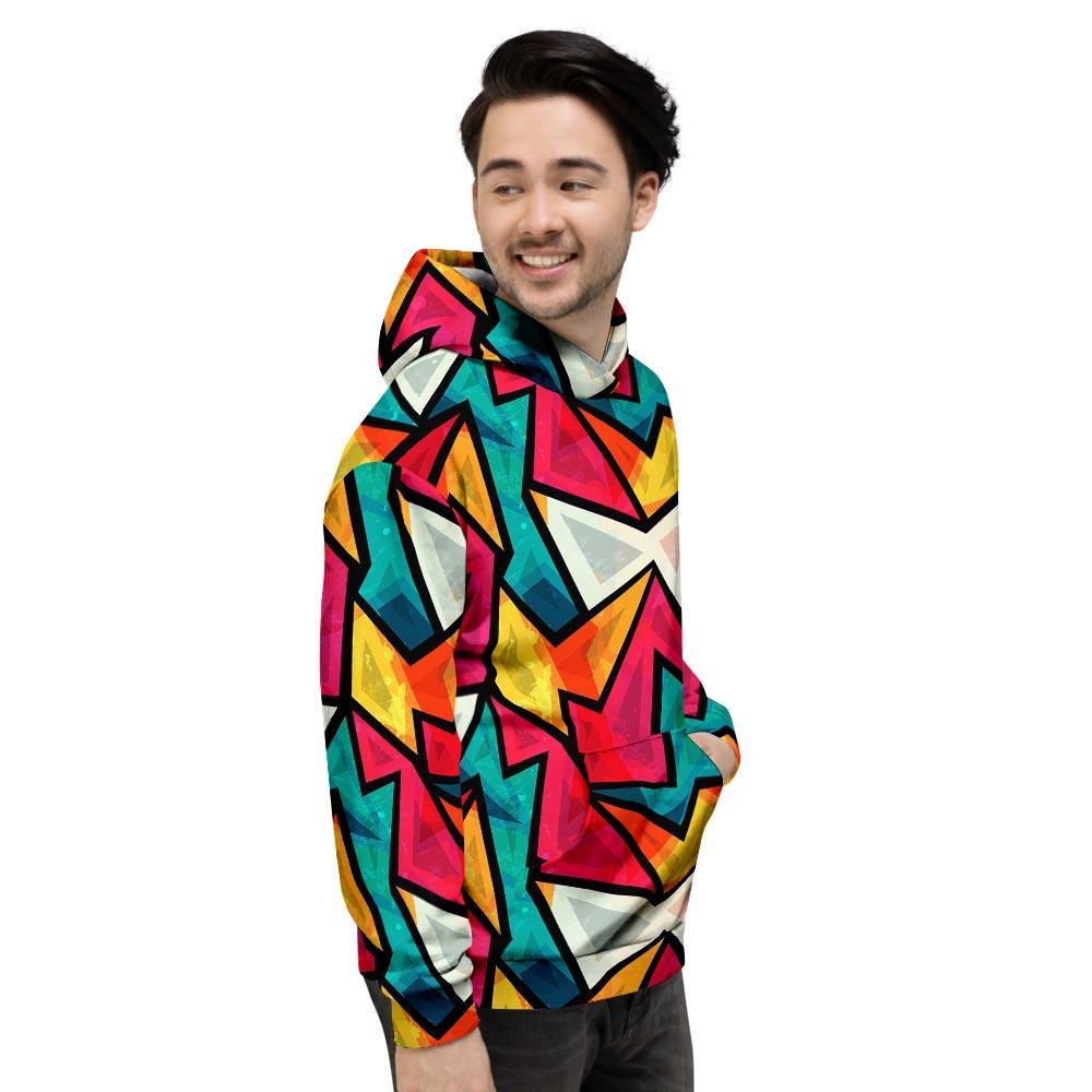 Abstract Geometric Colorful Men's Hoodie-grizzshop
