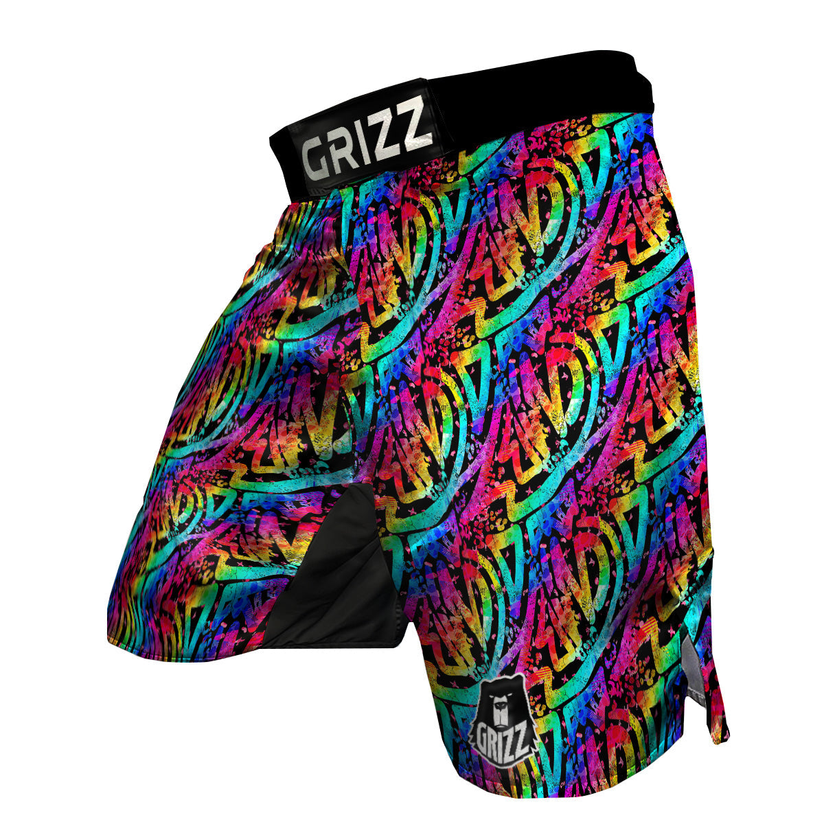 Abstract Graffiti Colorful Paint Print Pattern MMA Shorts-grizzshop