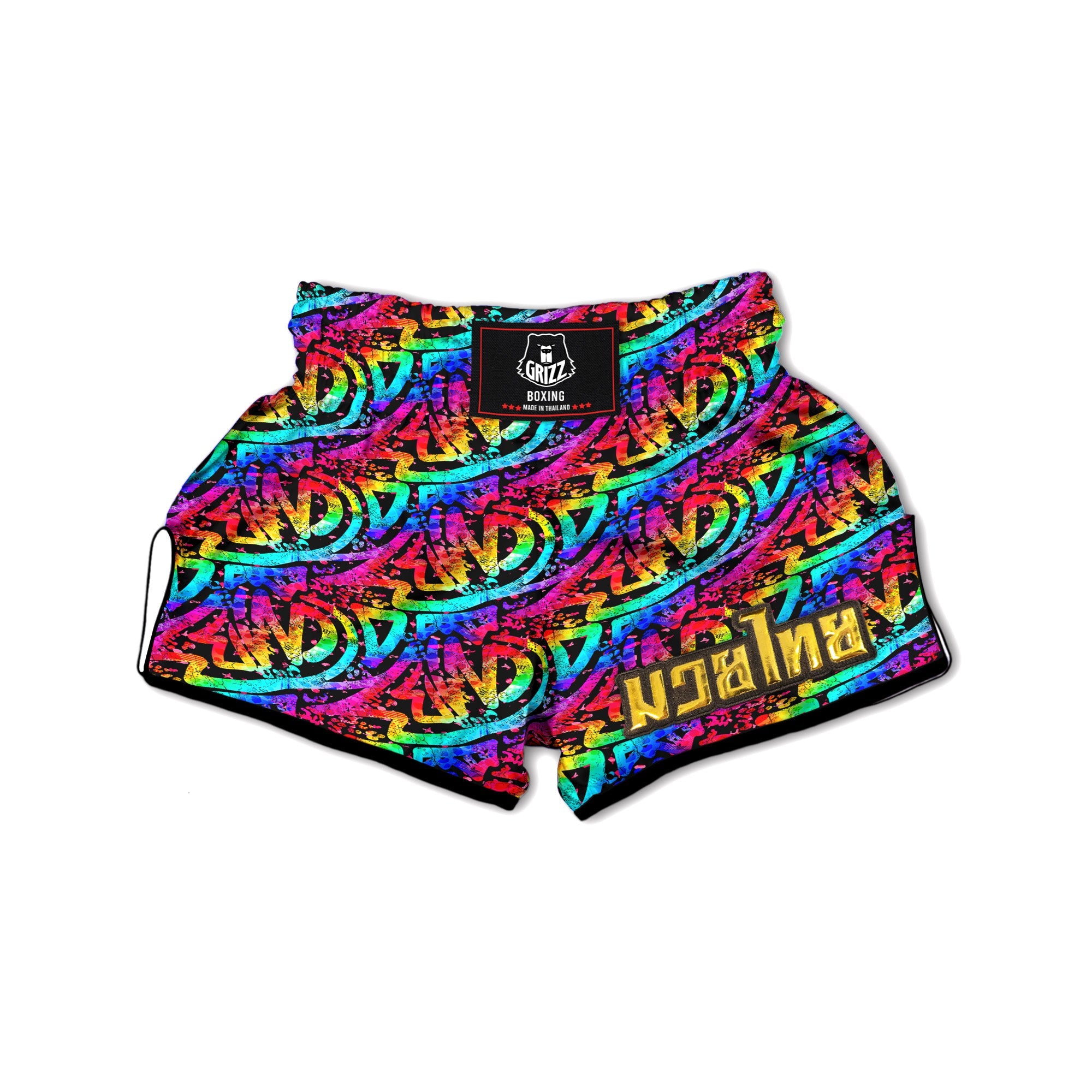 Abstract Graffiti Colorful Paint Print Pattern Muay Thai Boxing Shorts-grizzshop