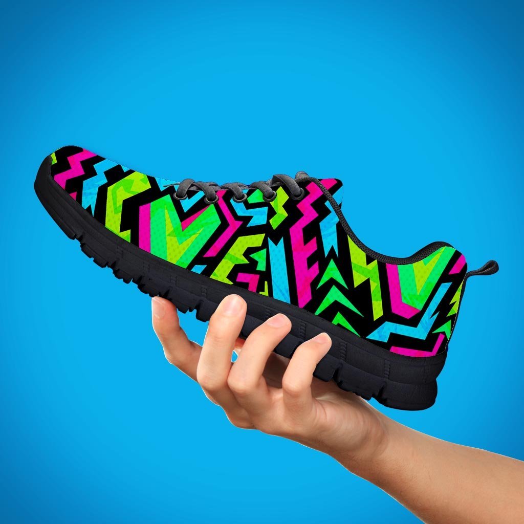 Abstract Graffiti Geometric Men's Sneakers-grizzshop