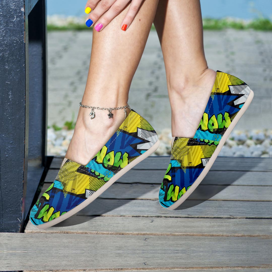 Abstract Graffiti Print Canvas Shoes-grizzshop