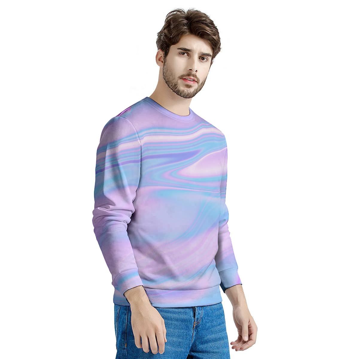 Abstract Holographic Men's Sweatshirt-grizzshop