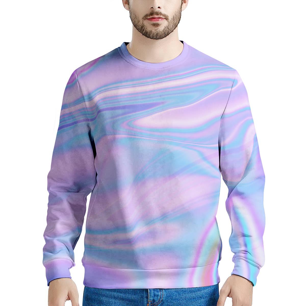Abstract Holographic Men's Sweatshirt-grizzshop