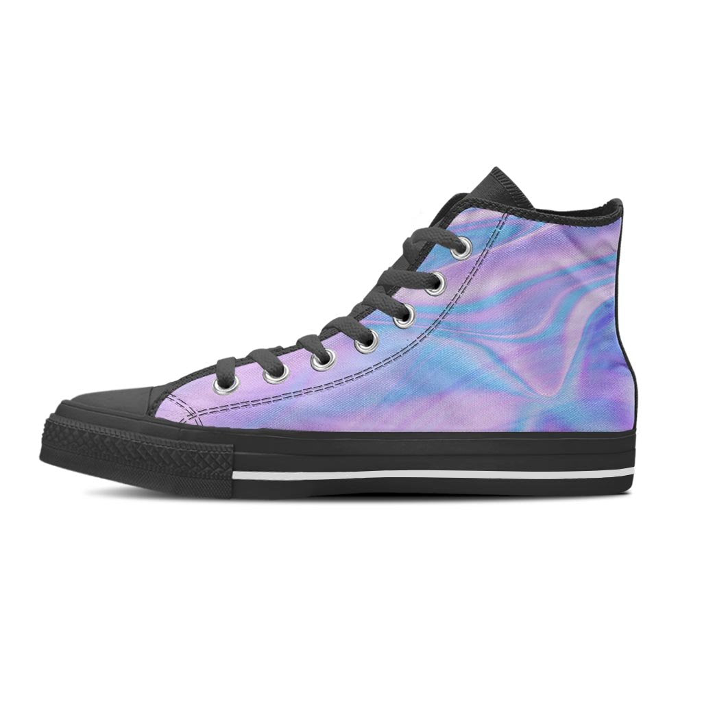Abstract Holographic Women's High Top Shoes-grizzshop