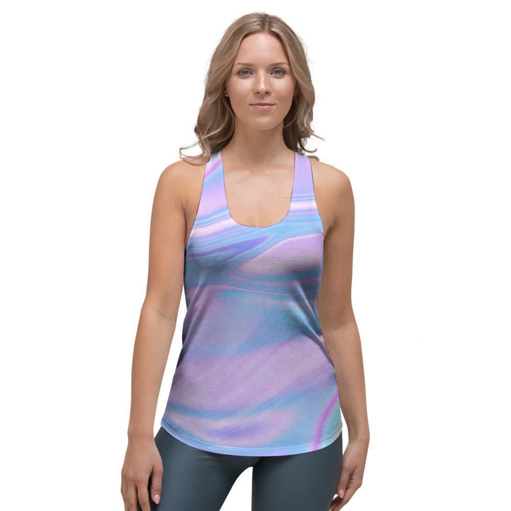 Abstract Holographic Women's Racerback Tank Top-grizzshop