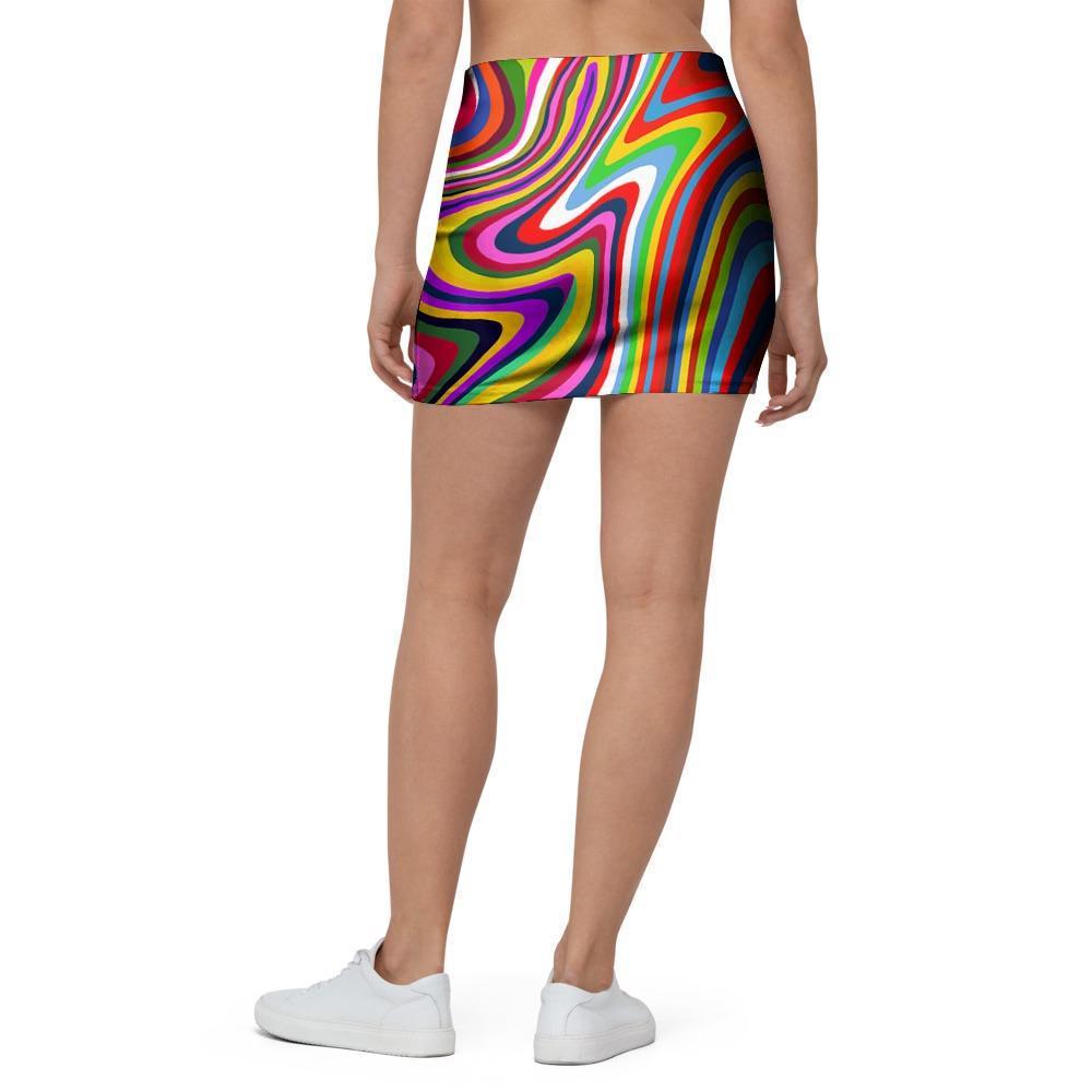 Abstract Ink Paint Mini Skirt-grizzshop