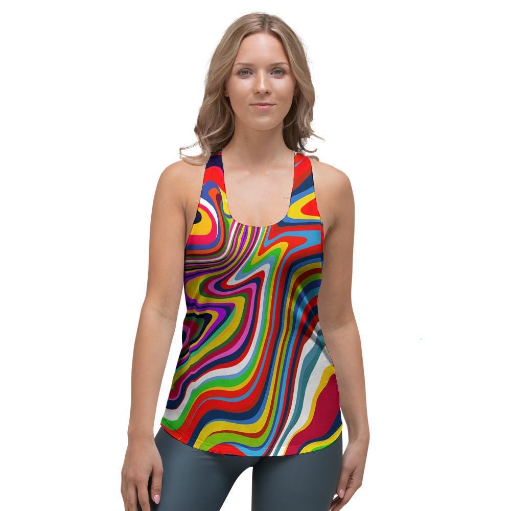 Abstract Ink Paint Women's Racerback Tank Top-grizzshop