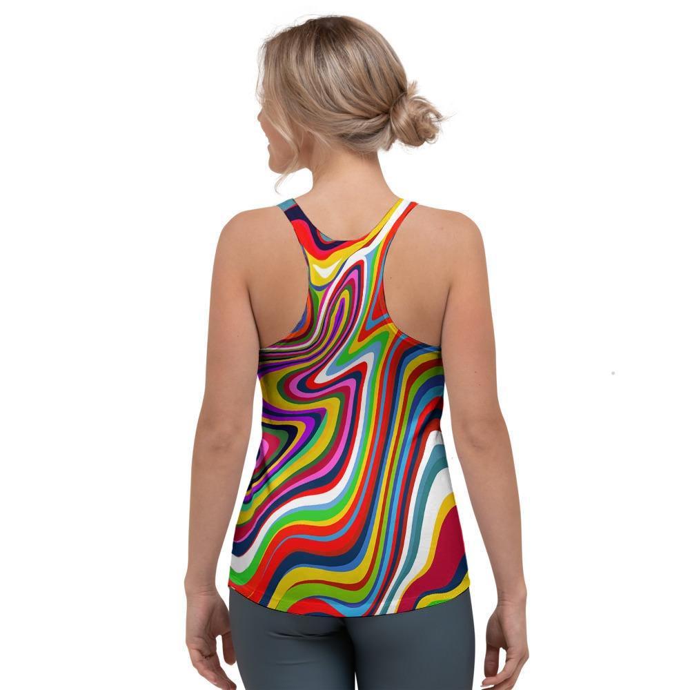 Abstract Ink Paint Women's Racerback Tank Top-grizzshop