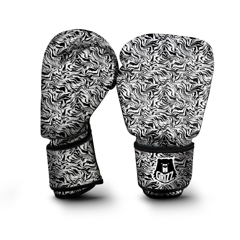 Abstract Liquify Watercolor Zebra Tie Dye Print Boxing Gloves-grizzshop