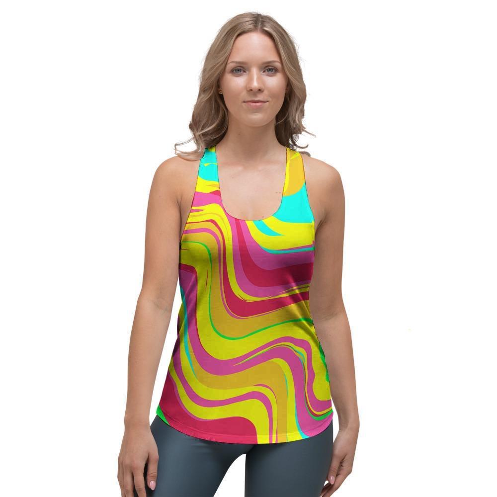 Abstract Paint Women's Racerback Tank Top-grizzshop