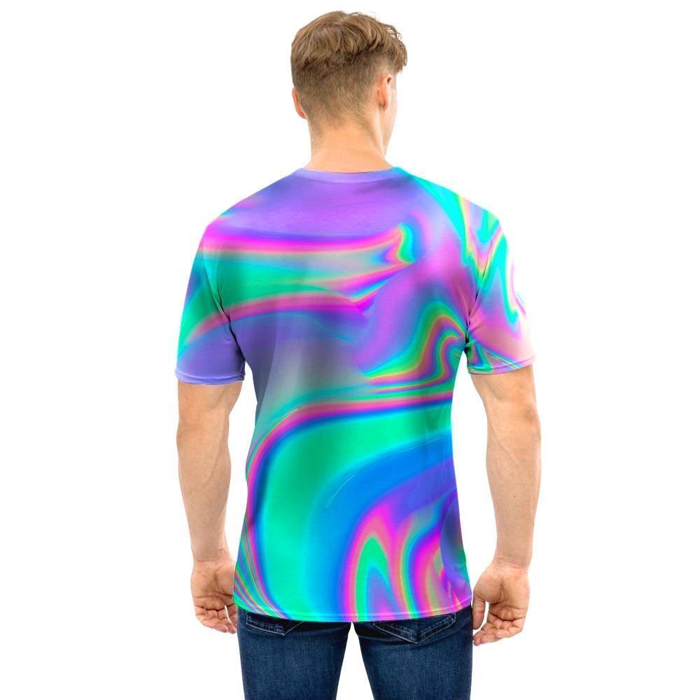 Abstract Pastel Holographic Men T Shirt-grizzshop