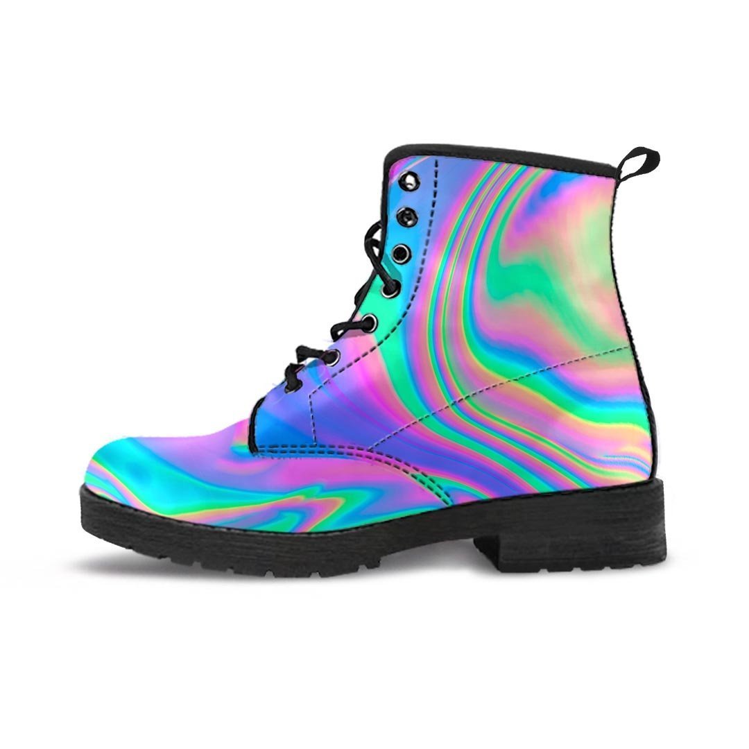 Abstract Pastel Holographic Men's Boots-grizzshop