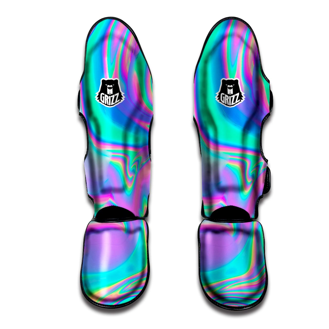 Abstract Pastel Holographic Muay Thai Shin Guard-grizzshop