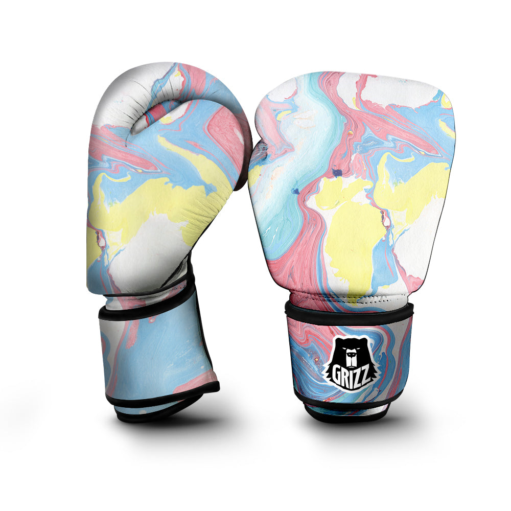 Abstract Pastel Texture Marble Print Boxing Gloves-grizzshop