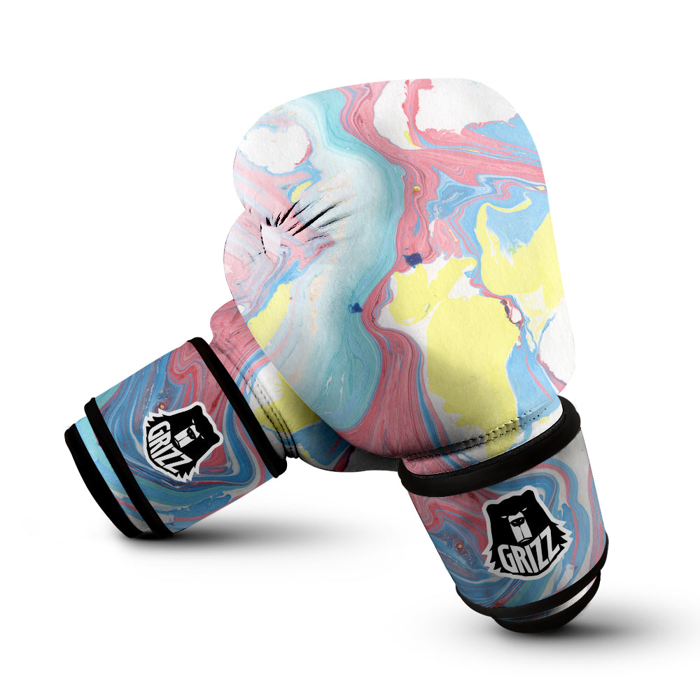 Abstract Pastel Texture Marble Print Boxing Gloves-grizzshop