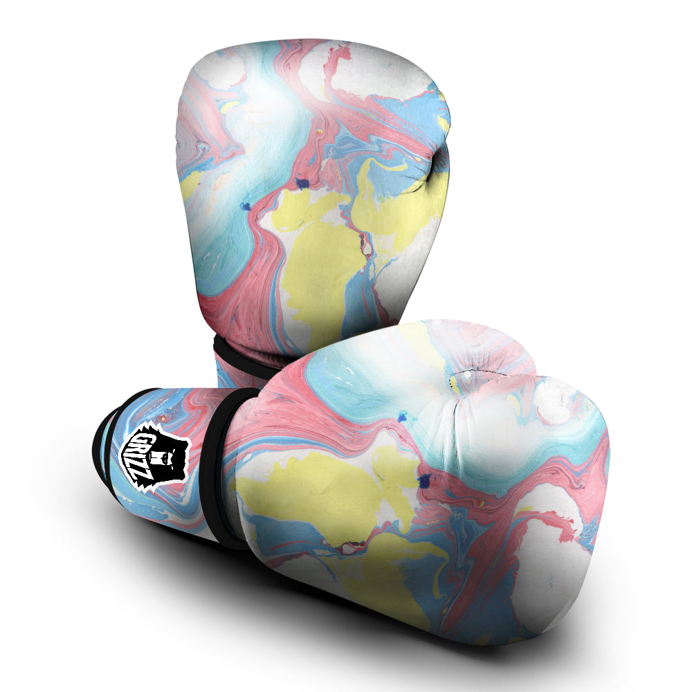Abstract Pastel Texture Marble Print Boxing Gloves-grizzshop
