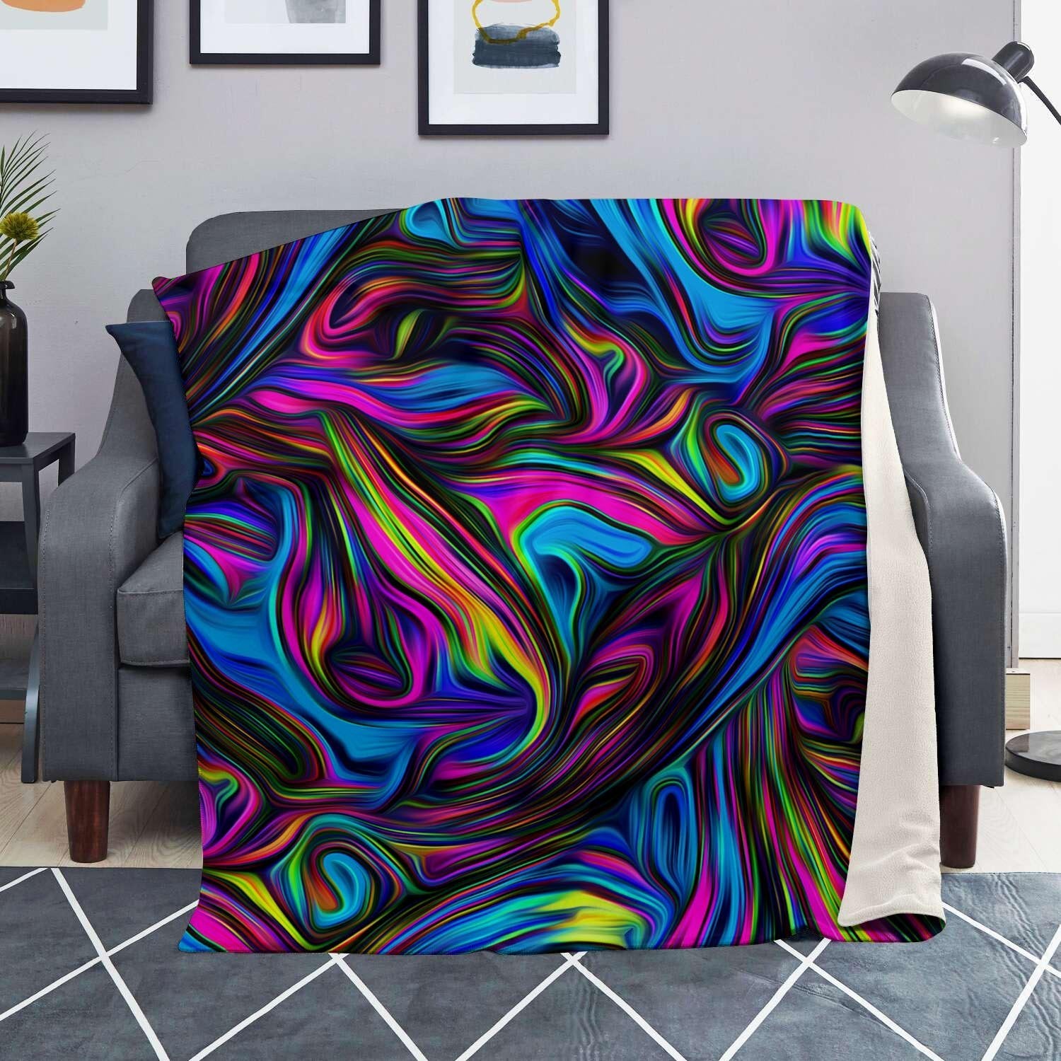 Abstract Psychedelic Blanket-grizzshop