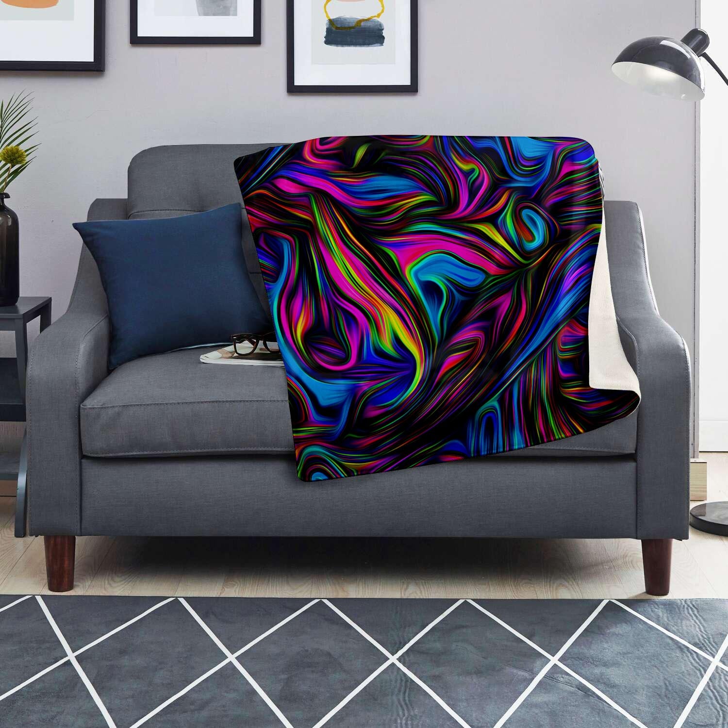 Abstract Psychedelic Blanket-grizzshop