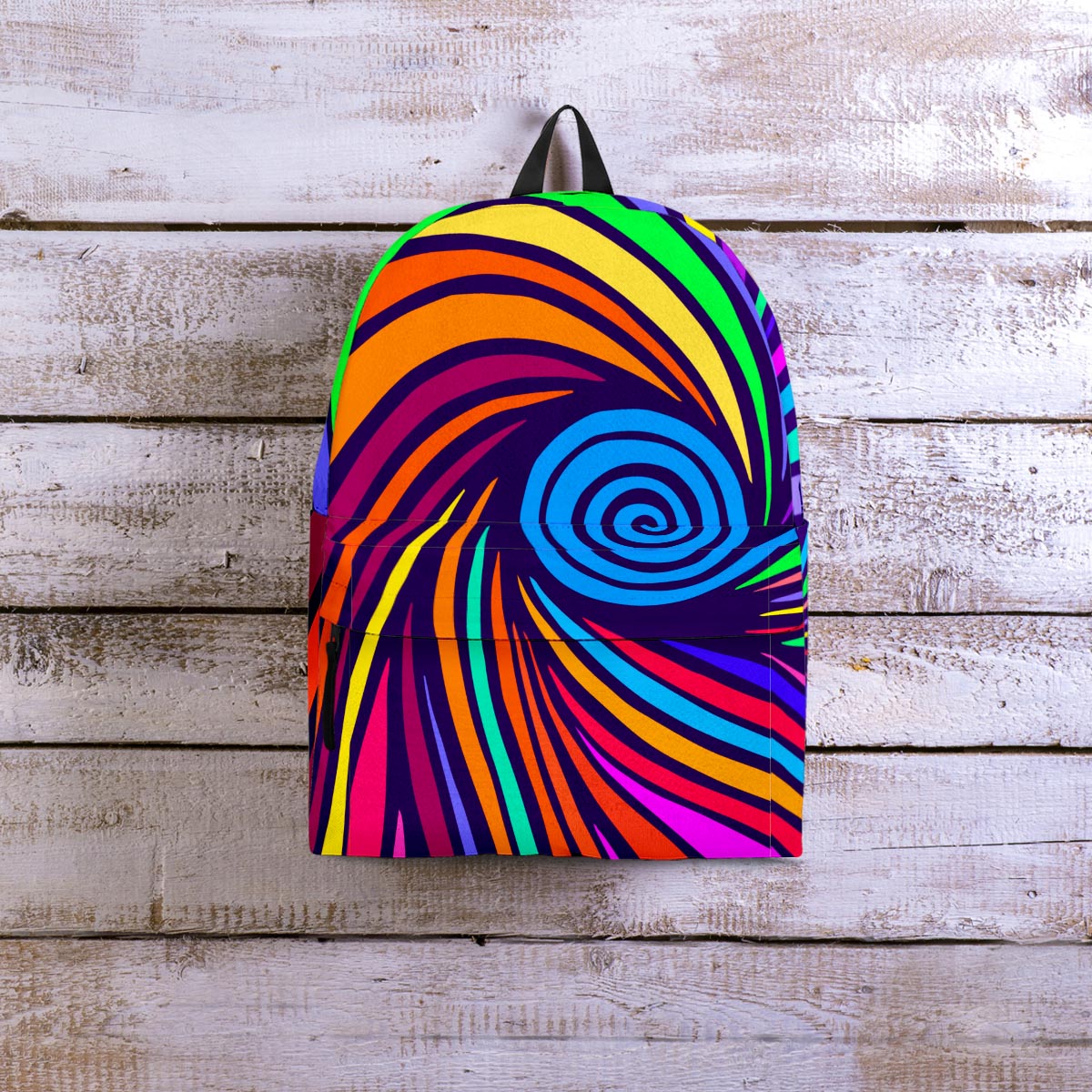 Abstract Psychedelic Colorful Wave Backpack-grizzshop