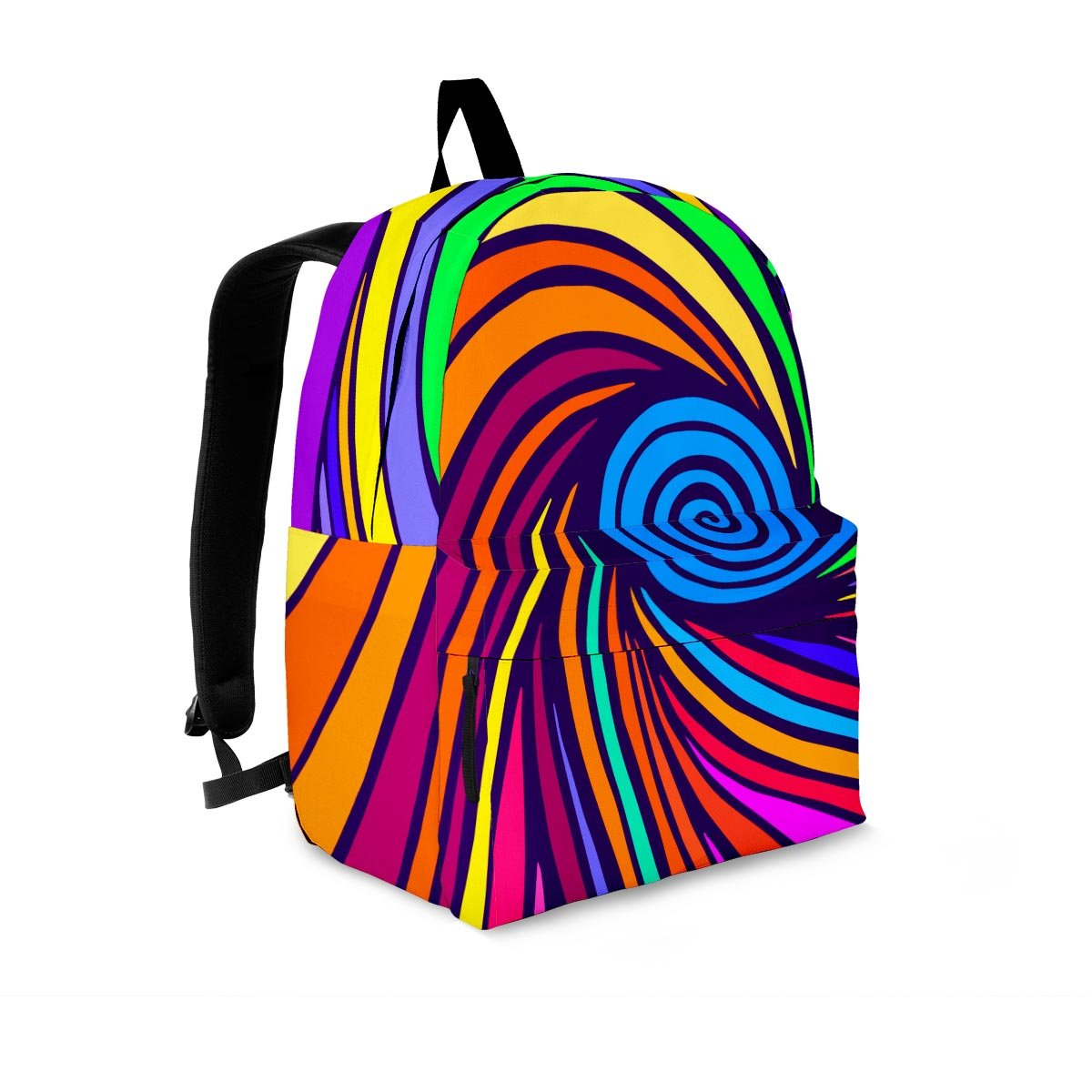 Abstract Psychedelic Colorful Wave Backpack-grizzshop