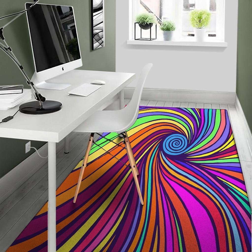 Abstract Psychedelic Colorful Wave Floor Mat-grizzshop