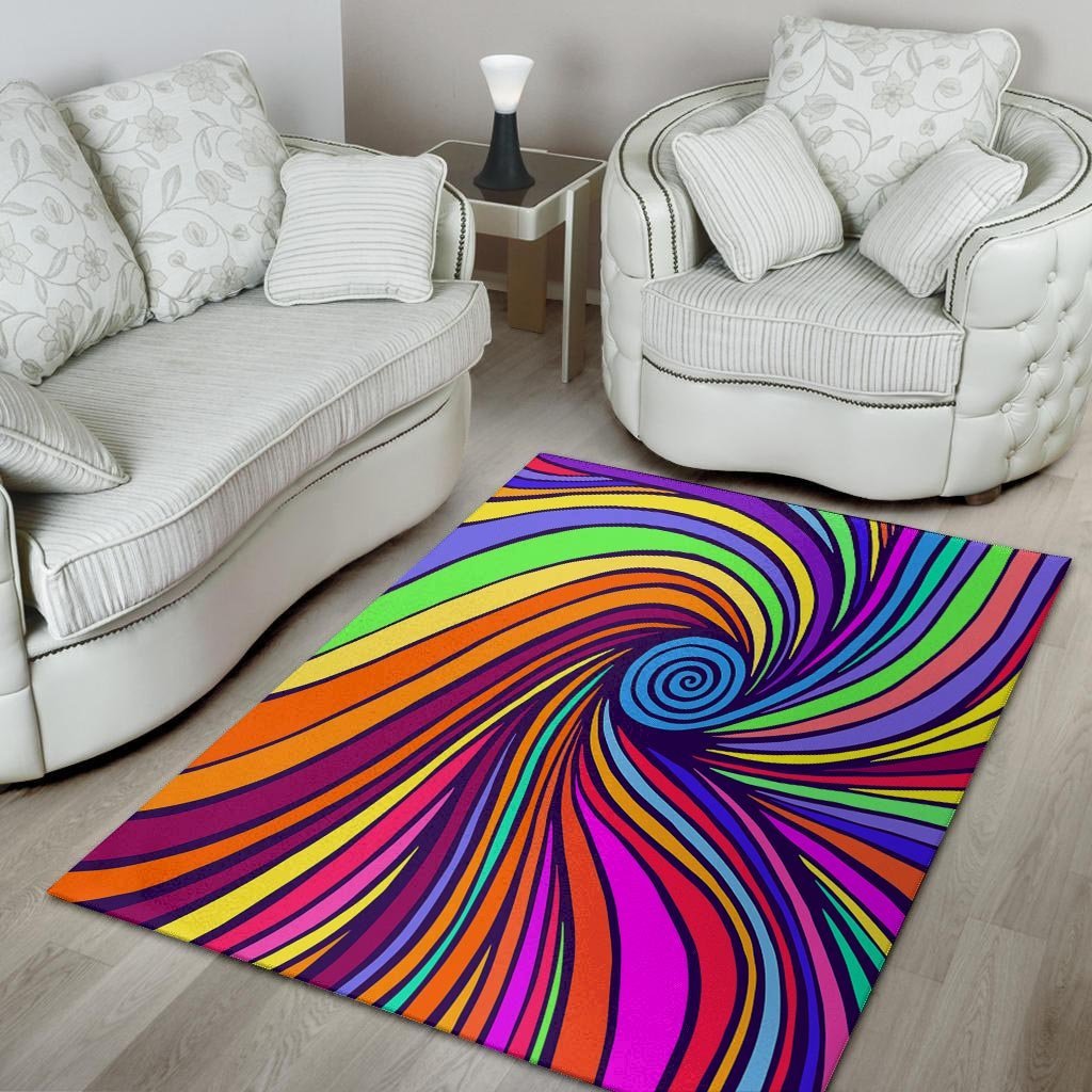 Abstract Psychedelic Colorful Wave Floor Mat-grizzshop