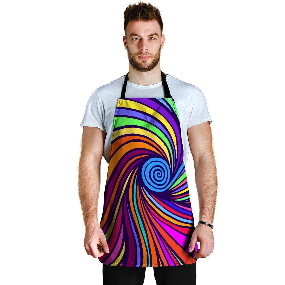 Abstract Psychedelic Colorful Wave Men's Apron-grizzshop