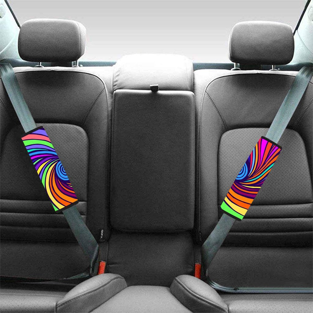 Abstract Psychedelic Colorful Wave Seat Belt Cover-grizzshop
