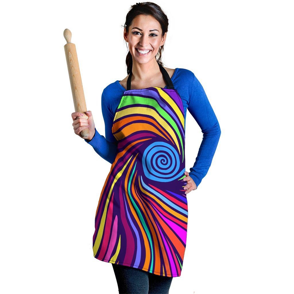 Abstract Psychedelic Colorful Wave Women's Apron-grizzshop