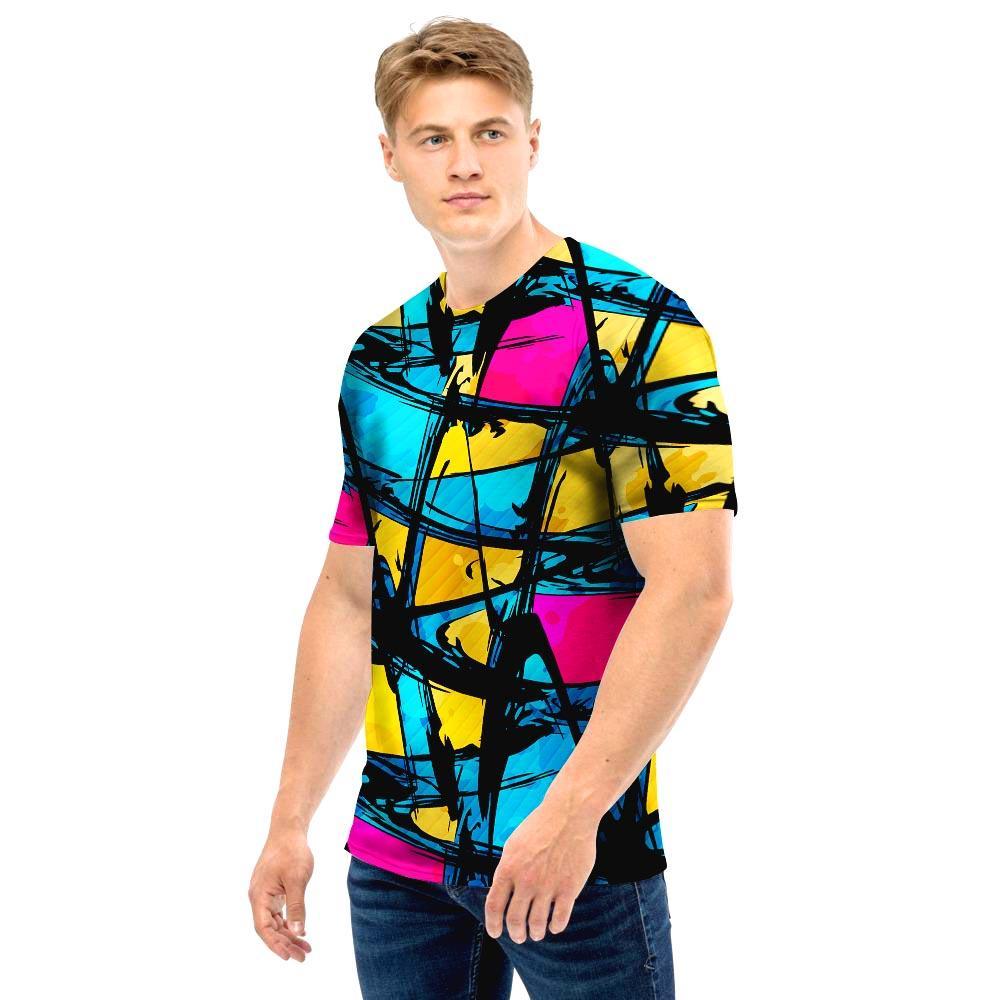 Abstract Psychedelic Graffiti Men T Shirt-grizzshop