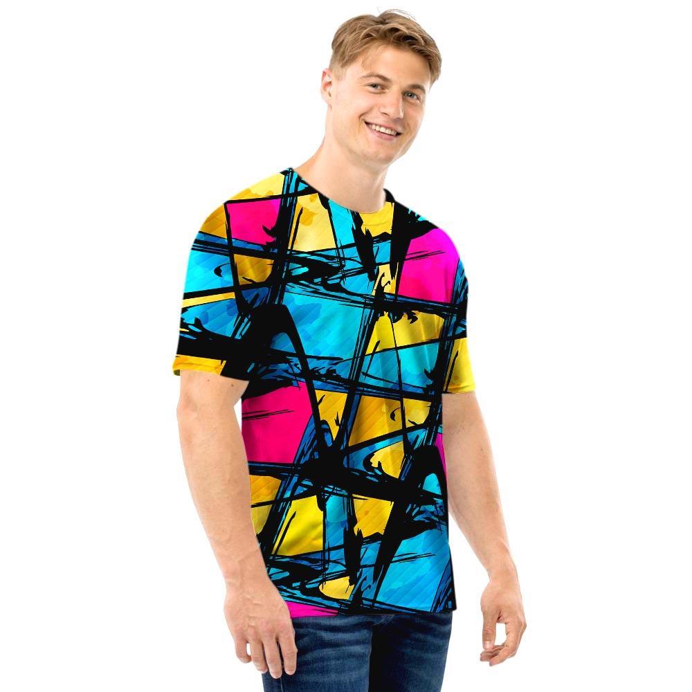 Abstract Psychedelic Graffiti Men T Shirt-grizzshop