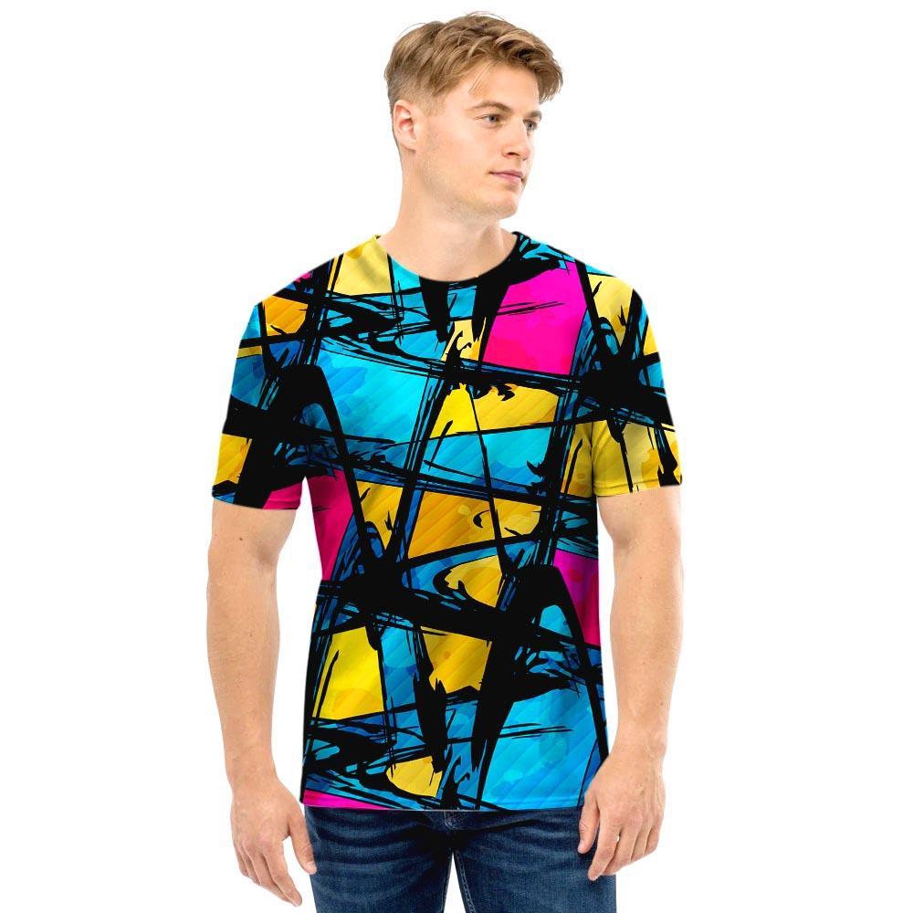 Abstract Psychedelic Graffiti Men T Shirt-grizzshop