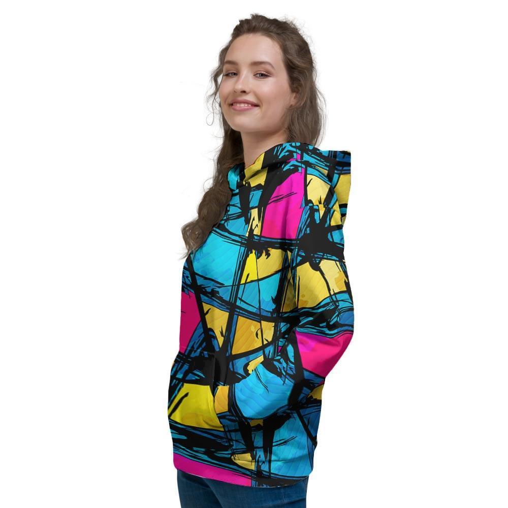 Abstract Psychedelic Graffiti Women's Hoodie-grizzshop