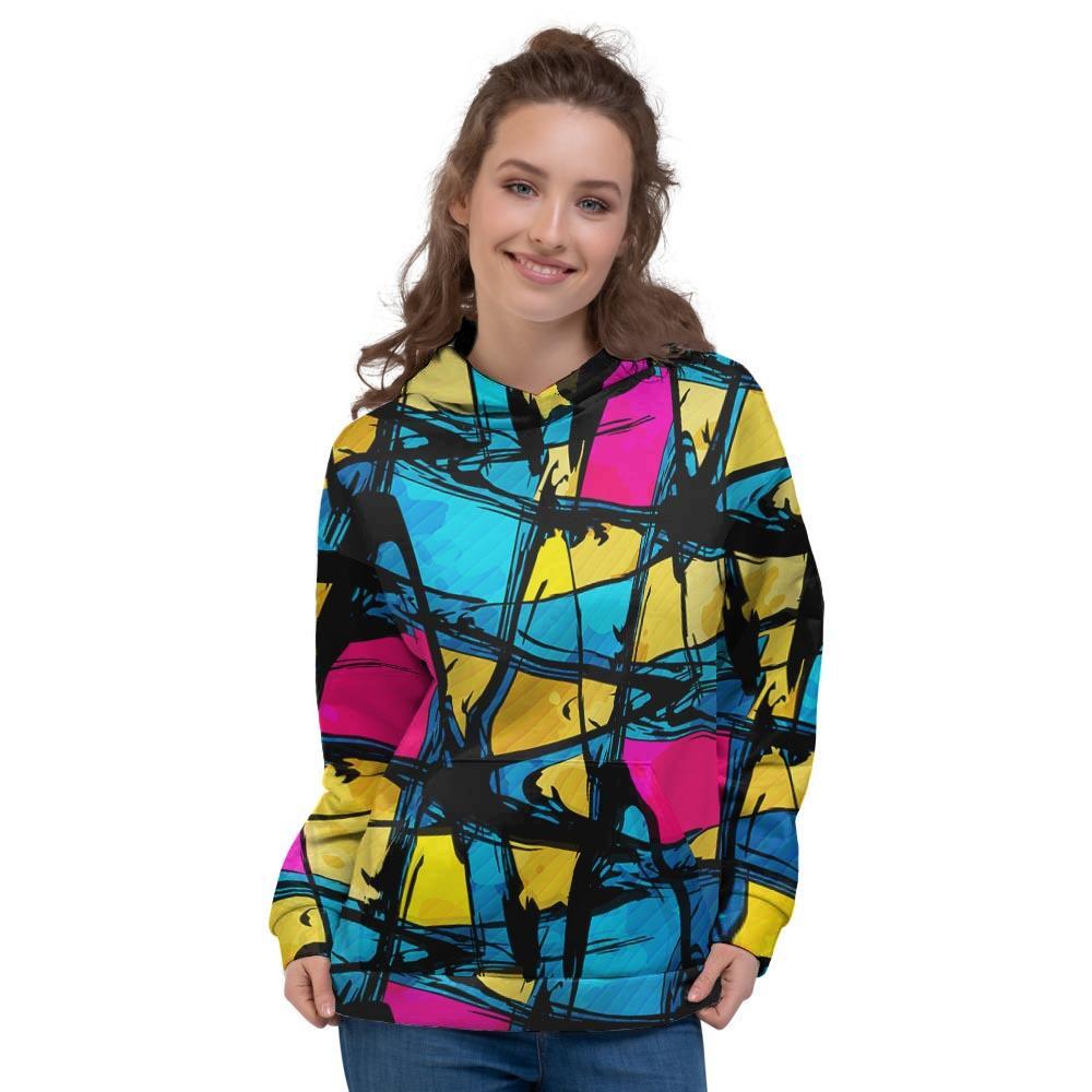Abstract Psychedelic Graffiti Women's Hoodie-grizzshop