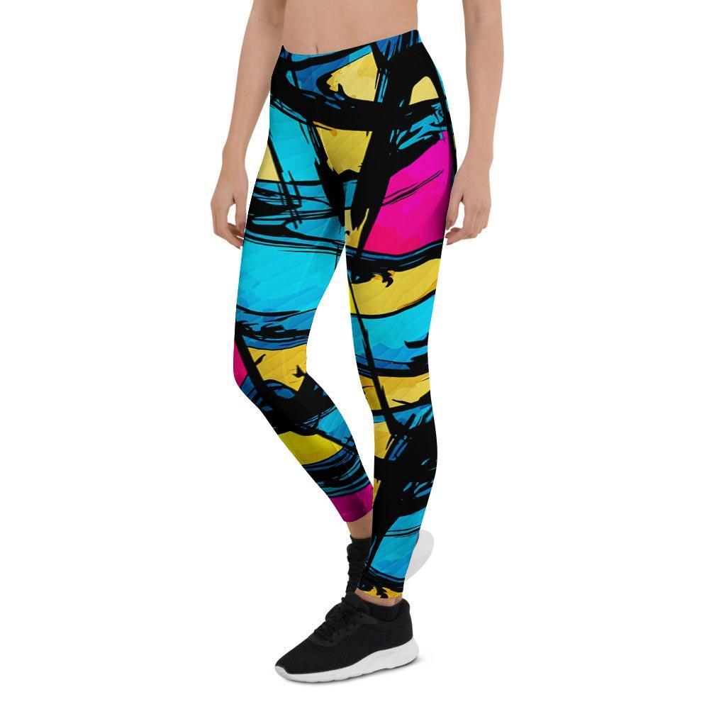 Abstract Psychedelic Graffiti Women's Leggings-grizzshop