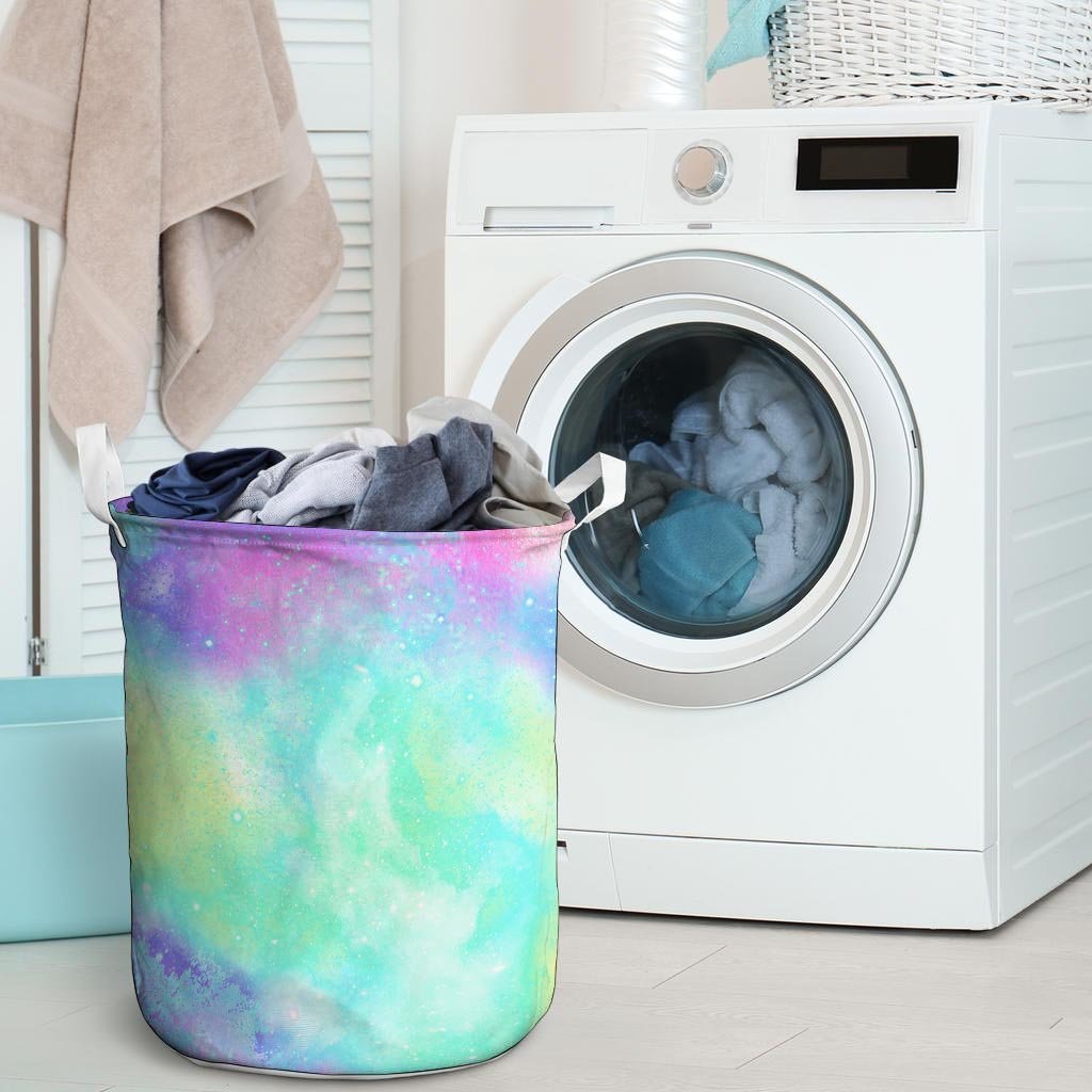 Abstract Psychedelic Holographic Laundry Basket-grizzshop
