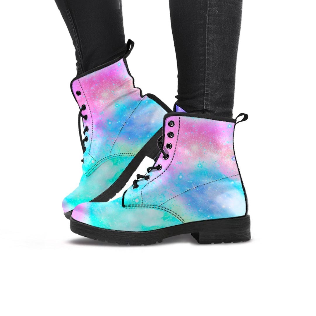 Abstract Psychedelic Holographic Women's Boots-grizzshop