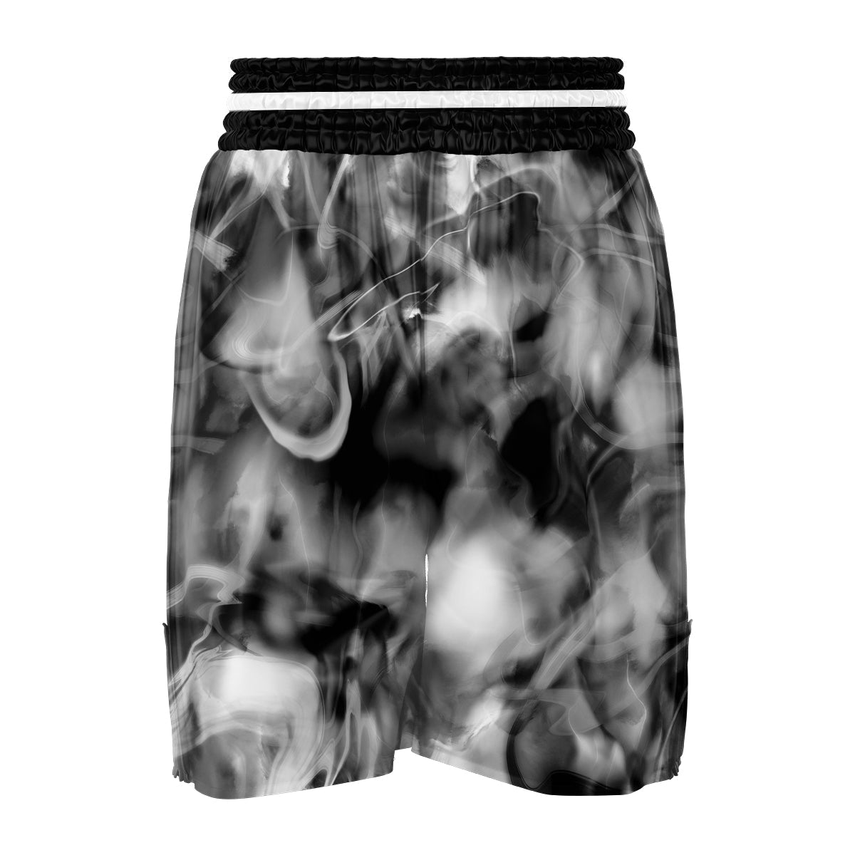 Abstract Psychedelic Liquid Smoke Print Boxing Shorts-grizzshop