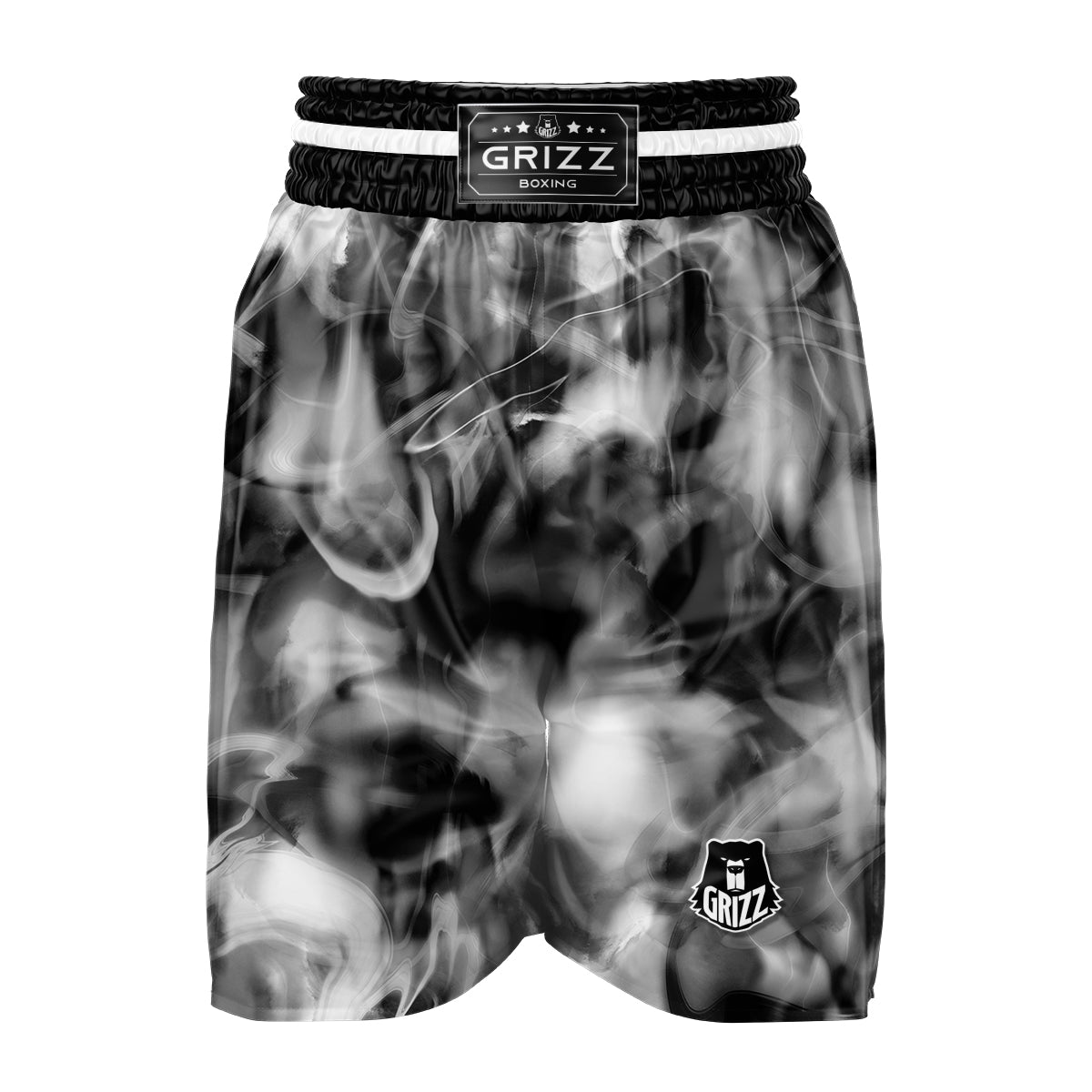 Abstract Psychedelic Liquid Smoke Print Boxing Shorts-grizzshop