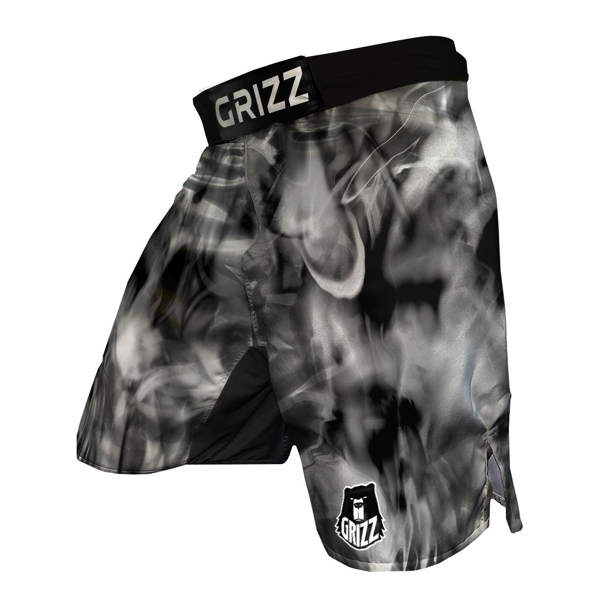 Abstract Psychedelic Liquid Smoke Print MMA Shorts-grizzshop