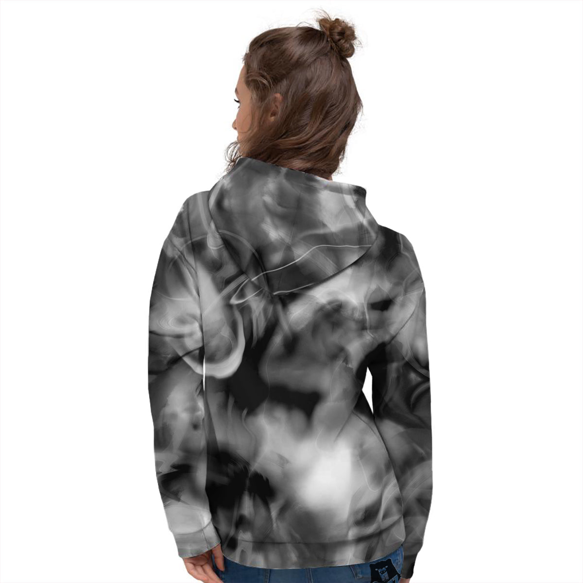 Abstract Psychedelic Liquid Smoke Print Women's Hoodie-grizzshop