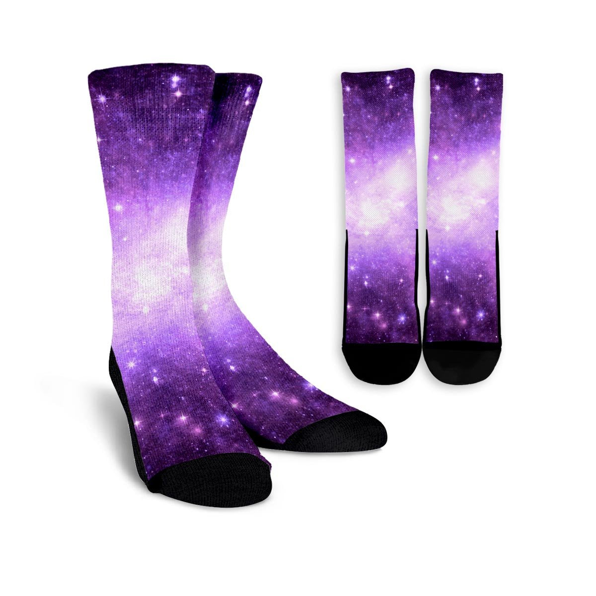 Abstract Purple Galaxy Space Unisex Socks-grizzshop