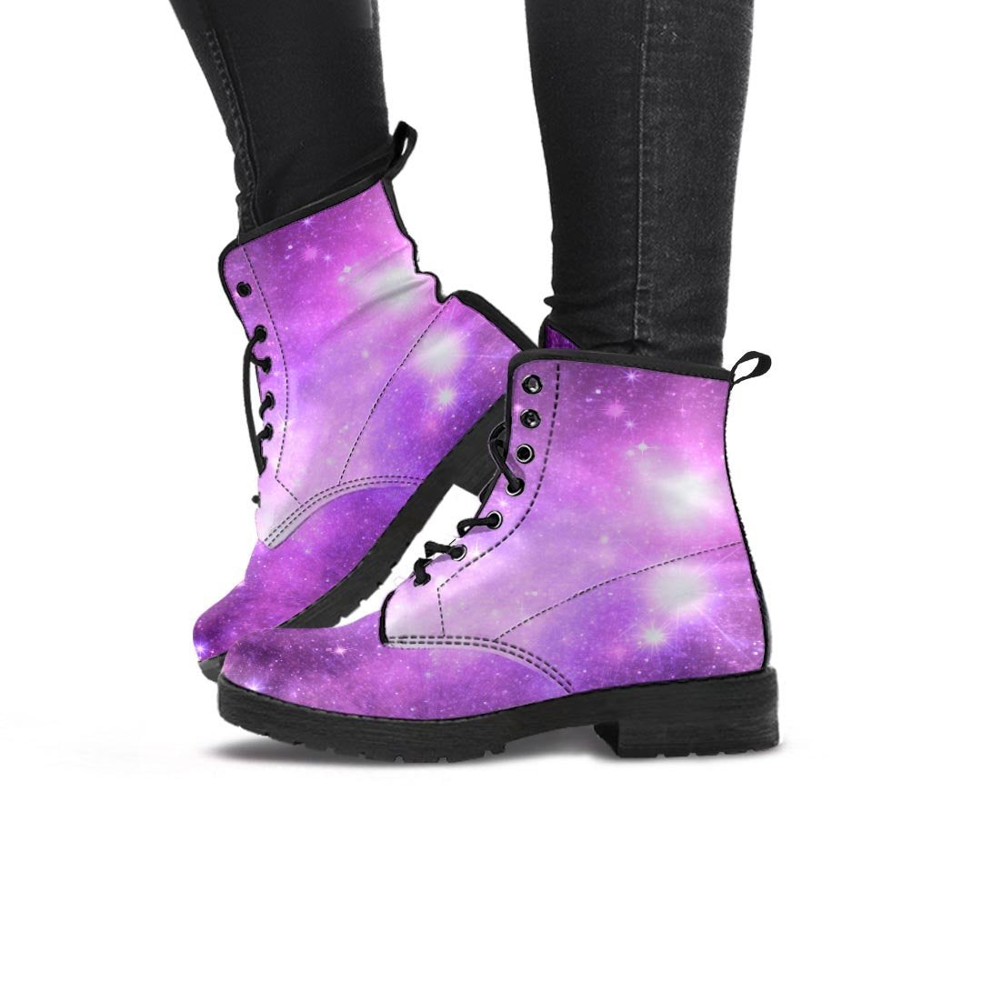 Abstract Purple Galaxy Space Women's Boots-grizzshop