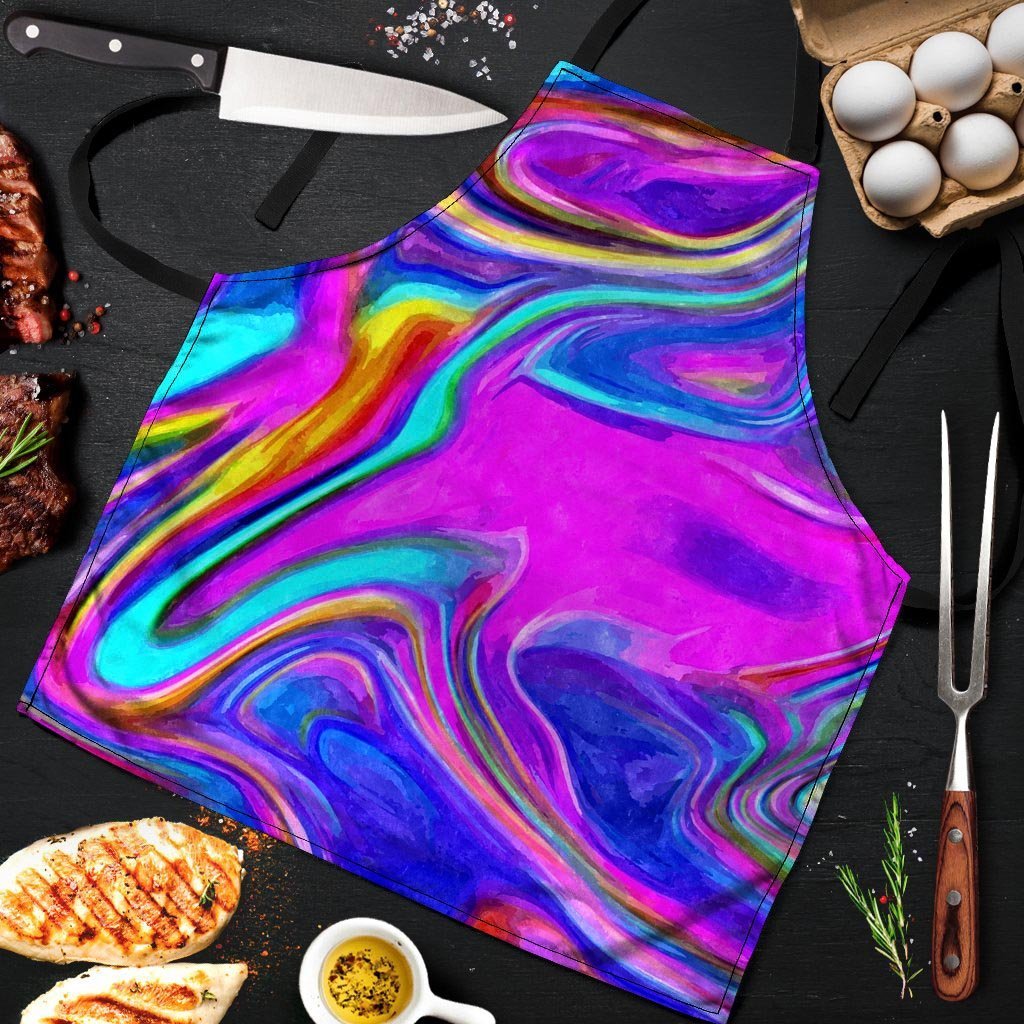 Abstract Purple Men's Apron-grizzshop